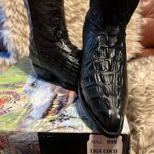 GARETTA men Black Gator print Western Cowboy Boots-Sz 8.5